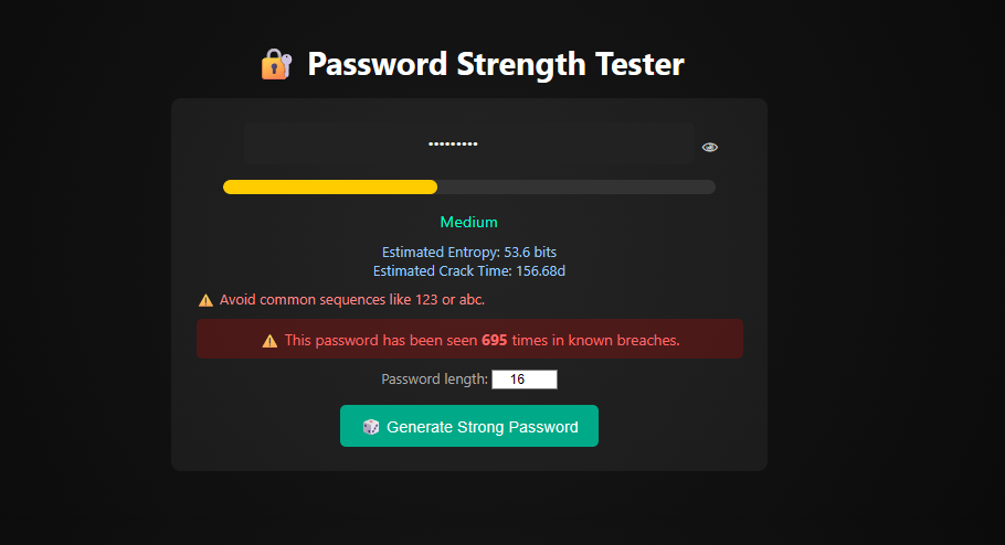 Password Strength Tester